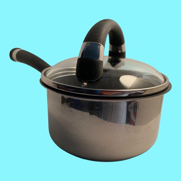 Circulon 1 Qt Total Durable Stainless Steel Nonstick Saucepan With Glass Lid - Picture 1 of 8